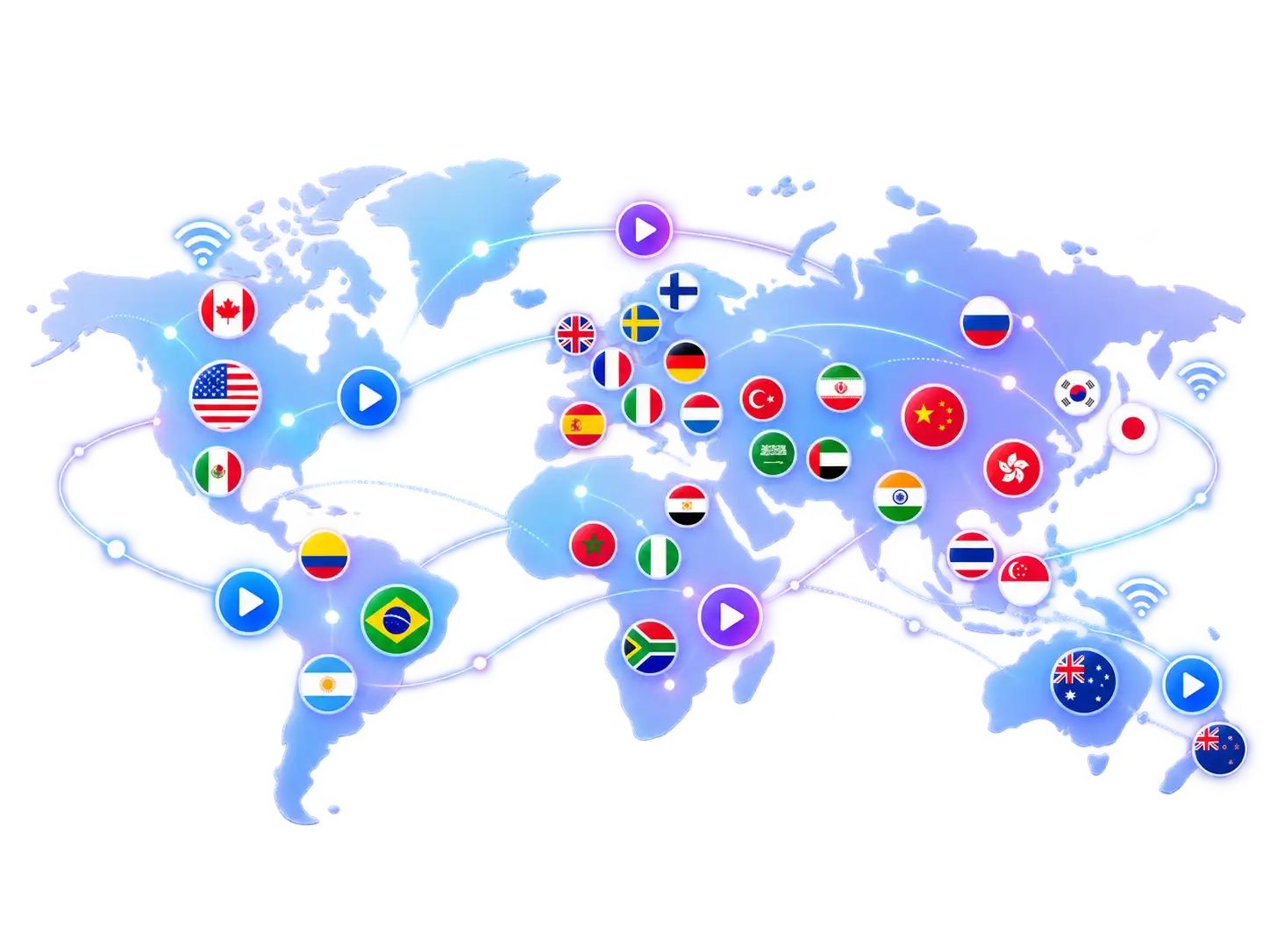MojoOTT Weltweite IPTV Senderkarte für Deutschland und Europa