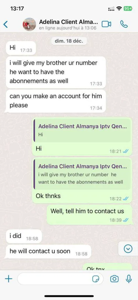 MojoOTT WhatsApp Kundenchat Screenshot 5